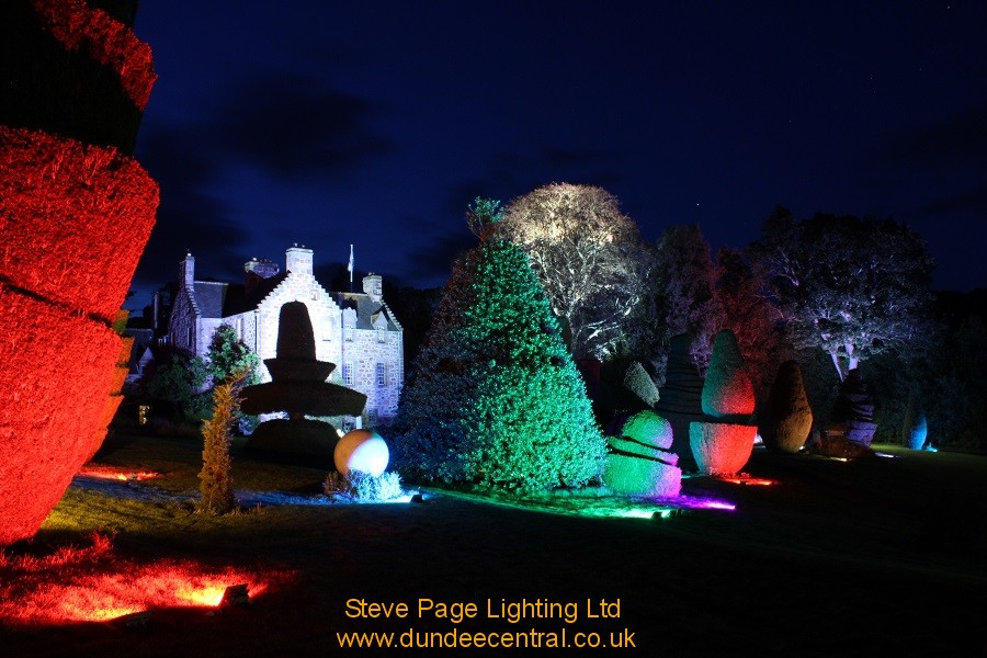 outdoor garden event lighting hire